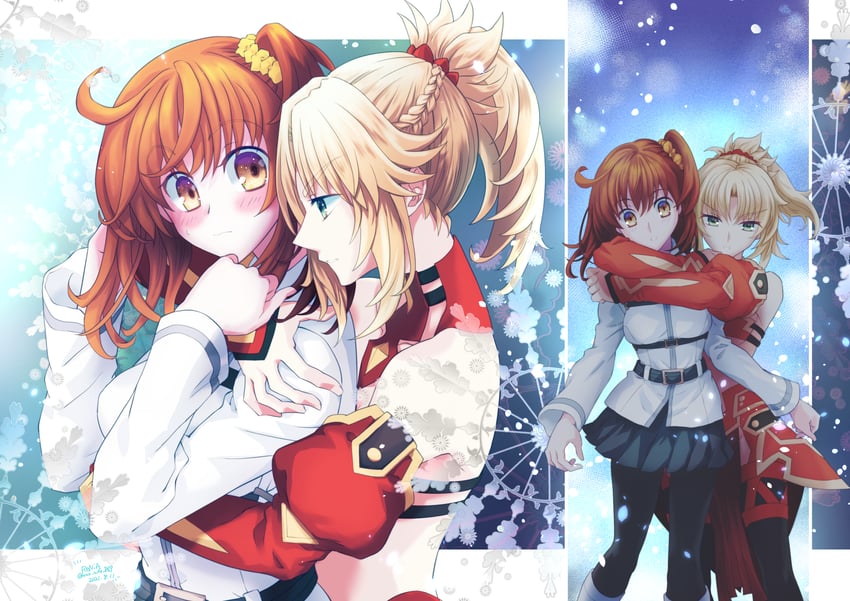 fujimaru ritsuka and mordred (fate and 1 more) drawn by renia_(xxx_wg_869)