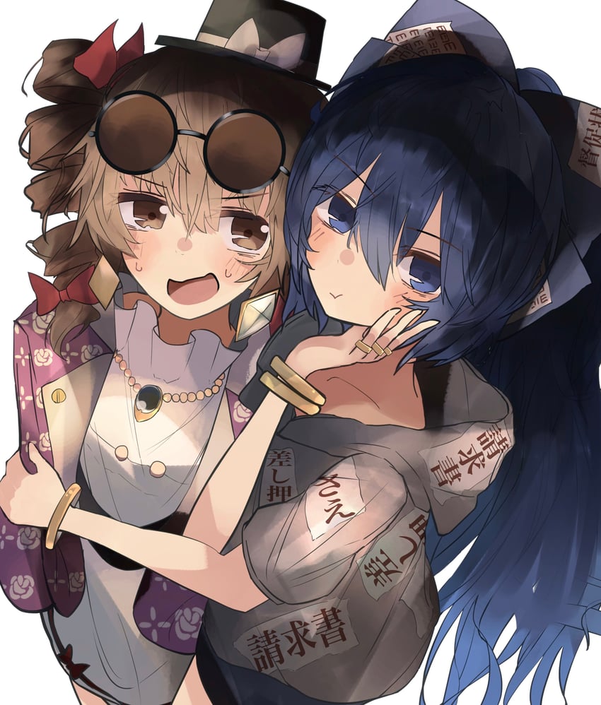 yorigami shion and yorigami jo'on (touhou) drawn by liangming_toho