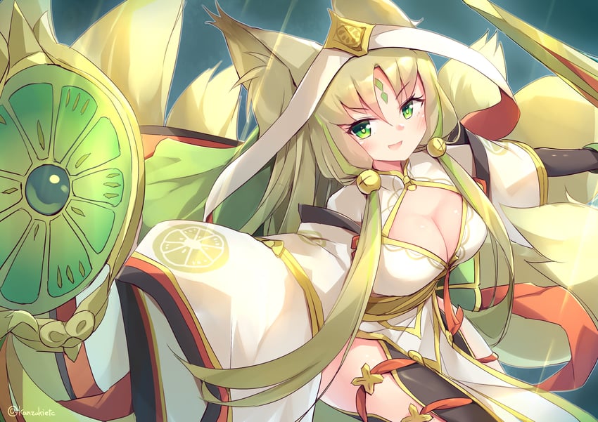 hu-li the jewel mikanko and arahime the manifested mikanko (yu-gi-oh!) drawn by kanzakietc