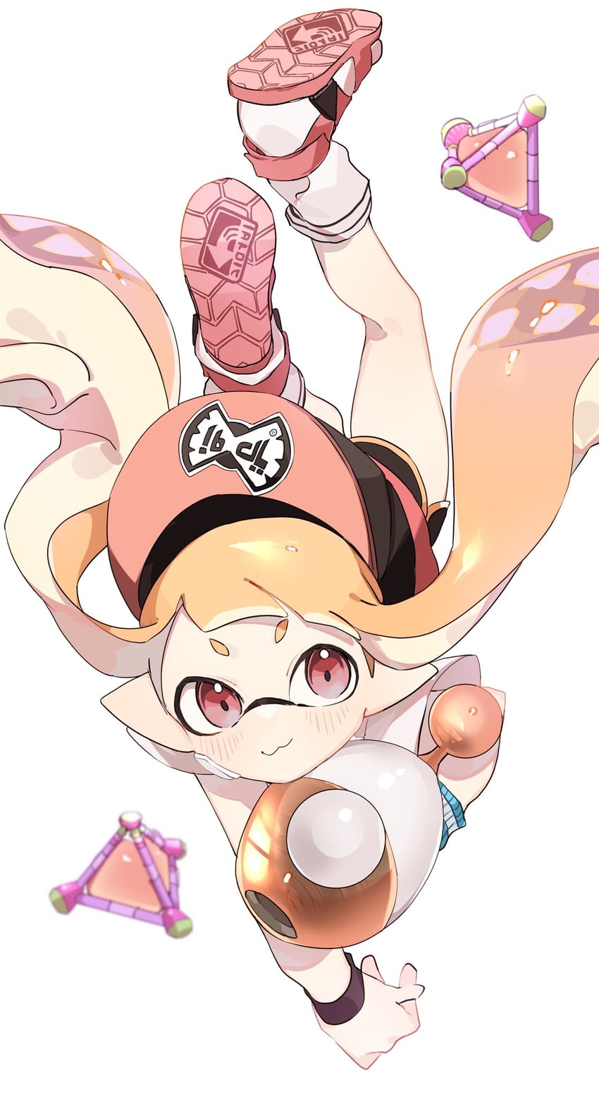 inkling player character and inkling girl (splatoon and 1 more) drawn by ika_esu