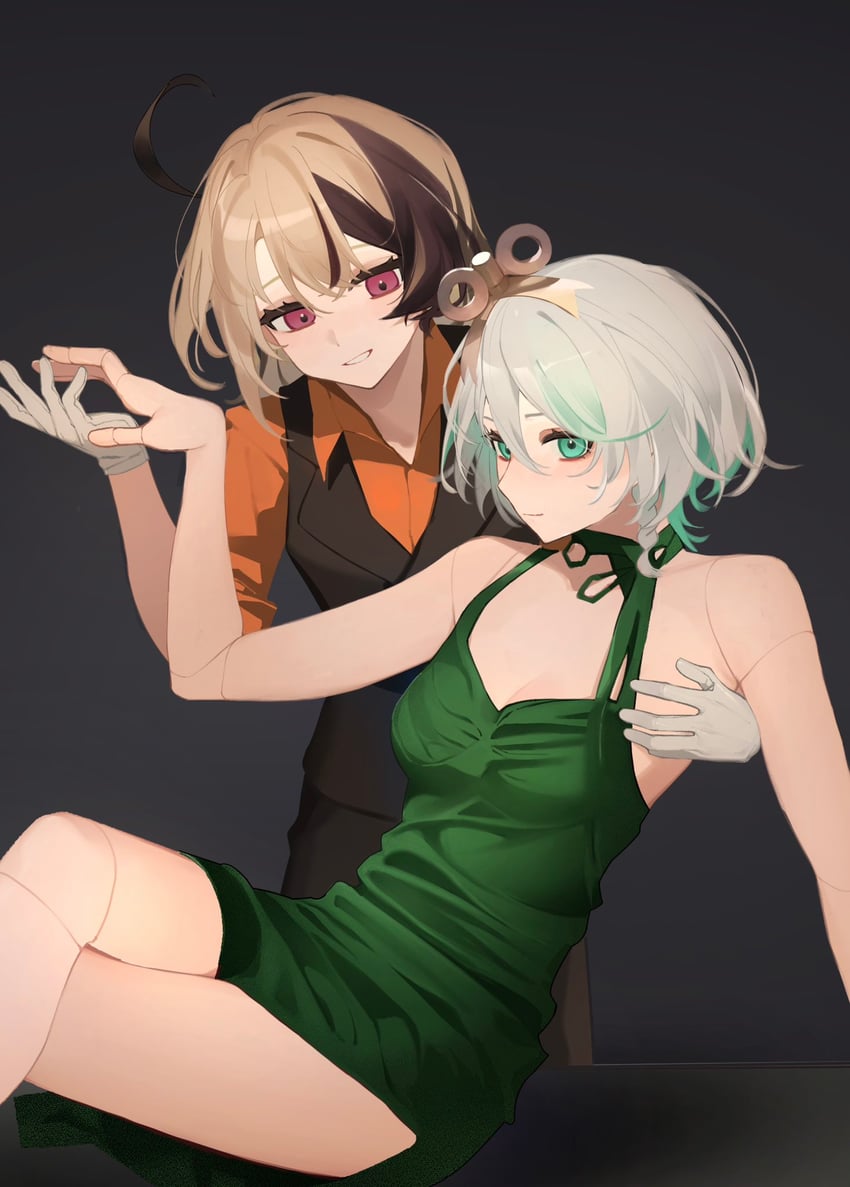 gigi murin and cecilia immergreen (hololive and 1 more) drawn by sumi_1800
