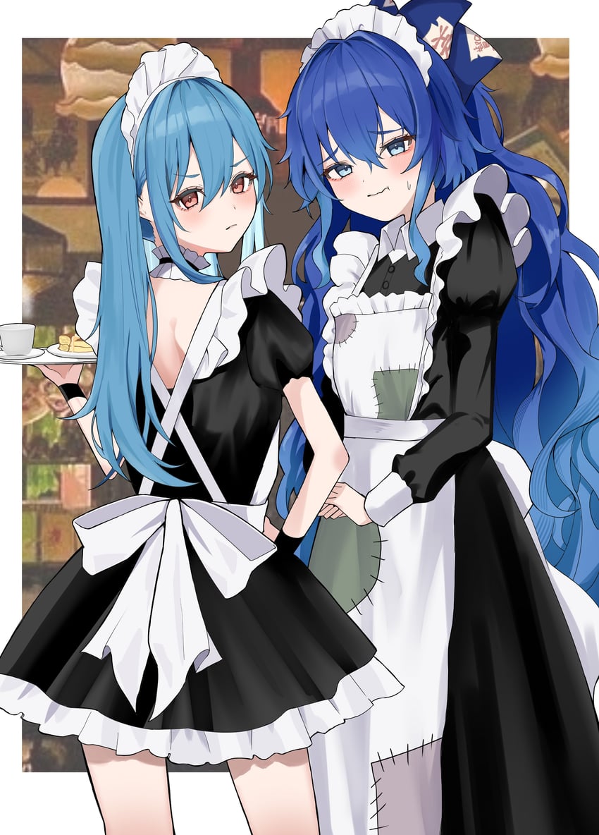 hinanawi tenshi and yorigami shion (touhou) drawn by kaminose_(user_veum4325)