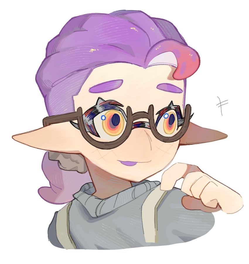 inkling player character and inkling girl (splatoon and 1 more) drawn by redbeanpie0