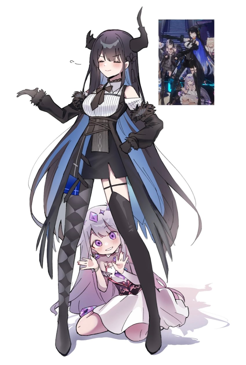 nerissa ravencroft and koseki bijou (hololive and 1 more) drawn by shunnukiki