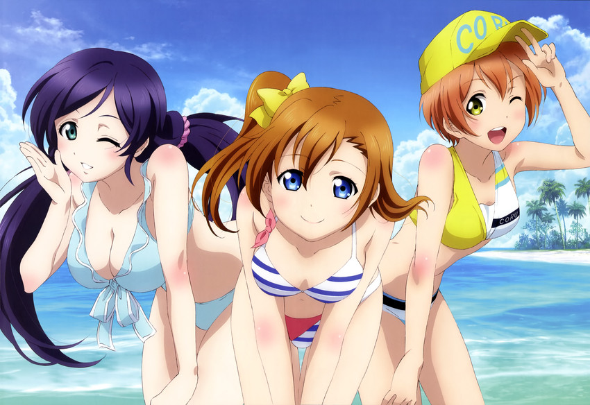 tojo nozomi, kosaka honoka, and hoshizora rin (love live! and 2 more) drawn by iida_eriko