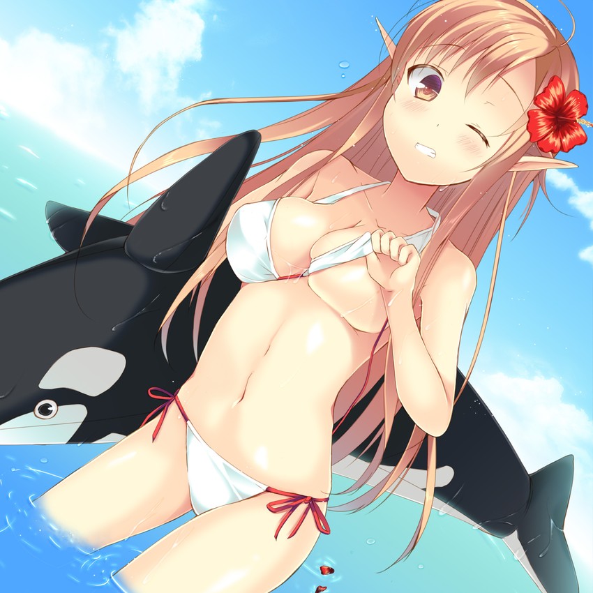 asuna and titania (sword art online) drawn by ise_(velvet088)
