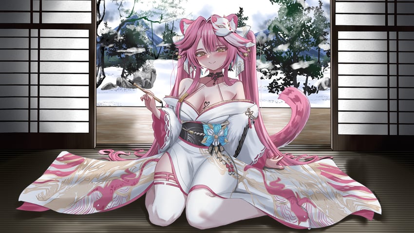 raora panthera (hololive and 1 more) drawn by varo_006