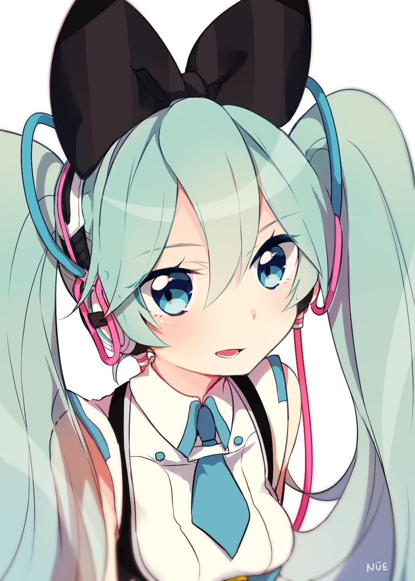 hatsune miku and magical mirai miku (vocaloid and 1 more) drawn by leafwow
