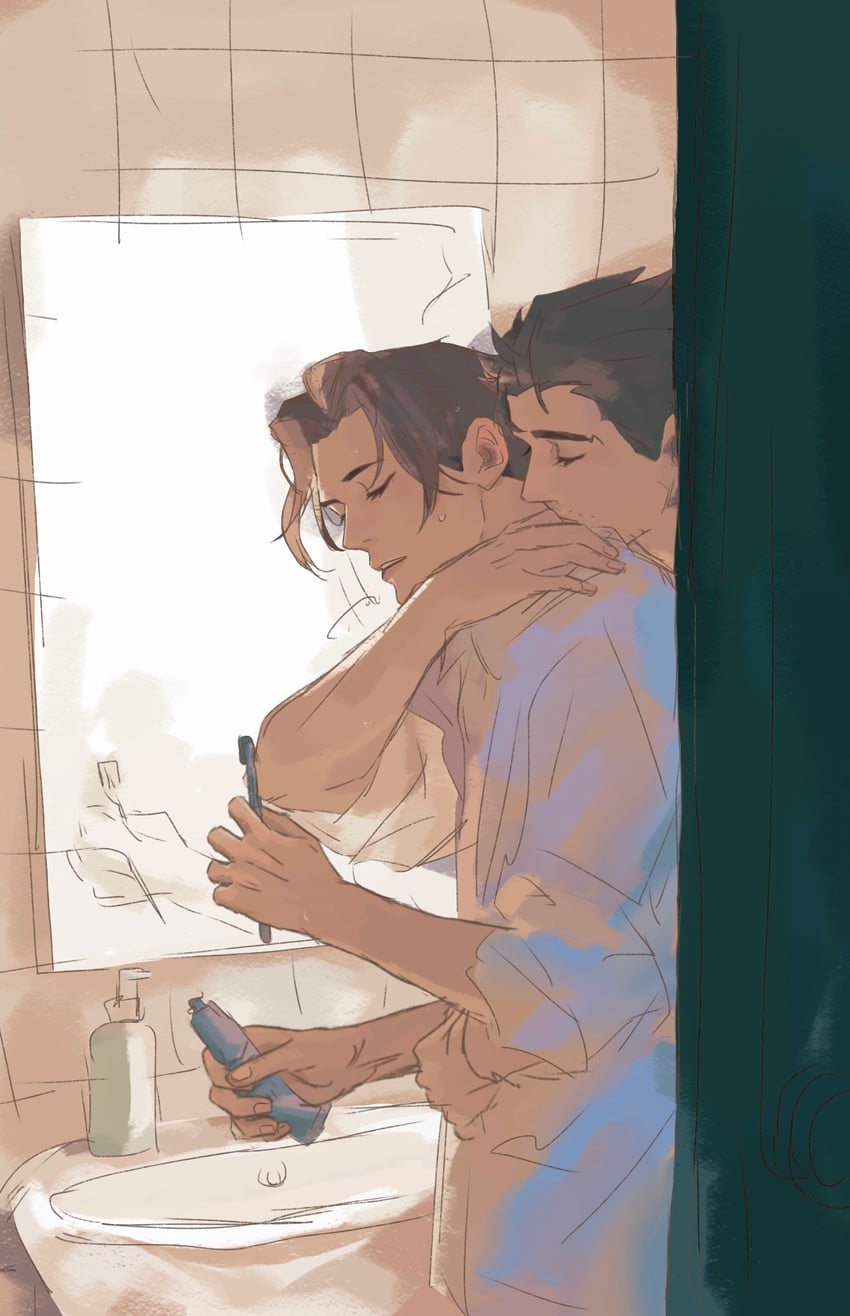 phoenix wright and miles edgeworth (ace attorney) drawn by chunru99_0904