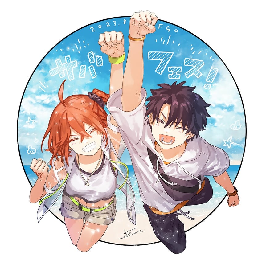 fujimaru ritsuka (fate and 1 more) drawn by shirahama_kamome