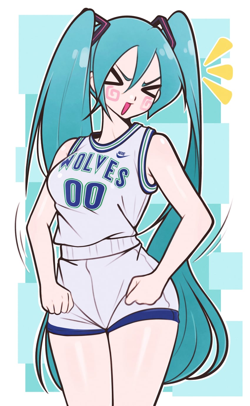 hatsune miku (vocaloid and 2 more) drawn by jeff_miga