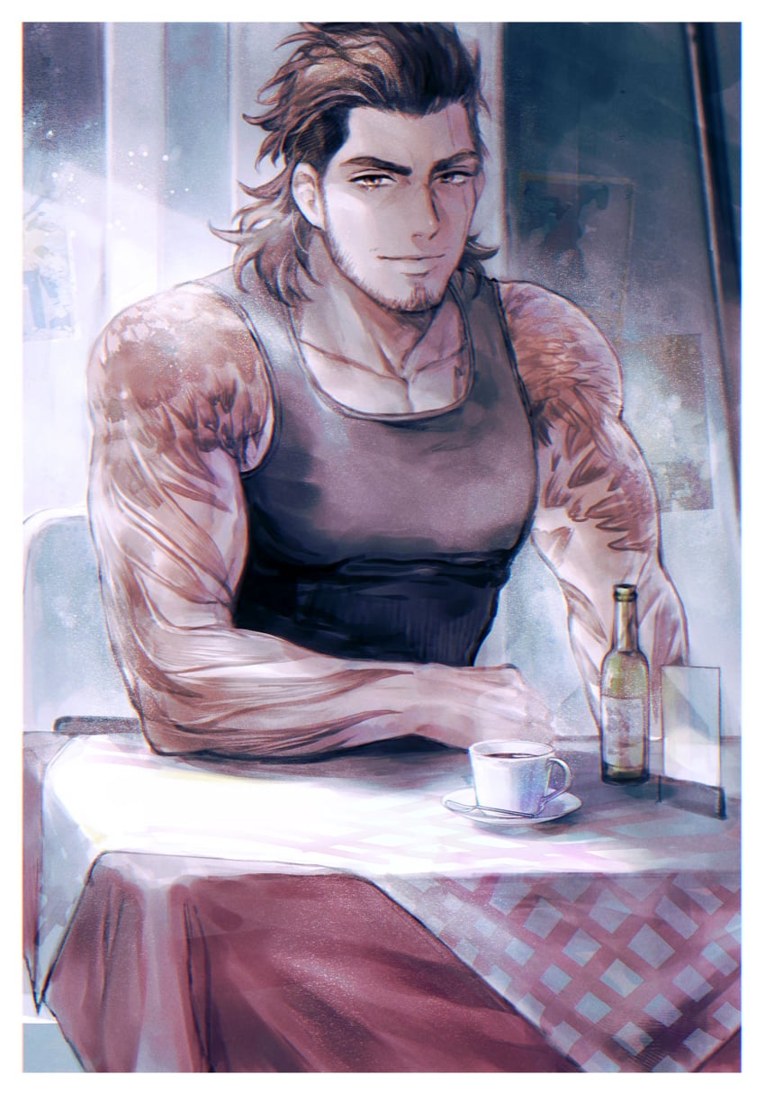 gladiolus amicitia (final fantasy and 1 more) drawn by koro_mma