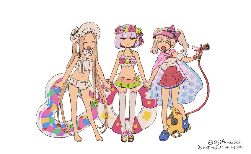 abigail williams, illyasviel von einzbern, kama, and magical ruby (fate and 1 more) drawn by asaya_minoru