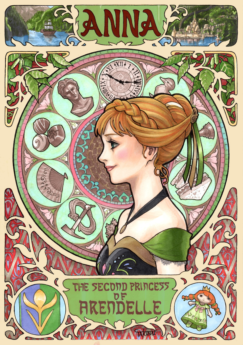 anna (frozen and 1 more) drawn by takumi_(marlboro)