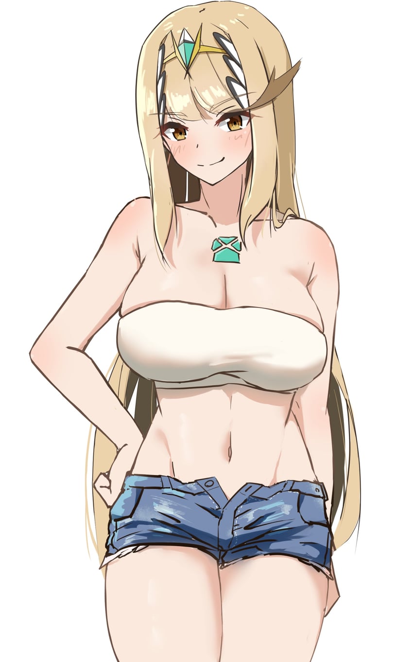 mythra (xenoblade chronicles and 1 more) drawn by kanuici336