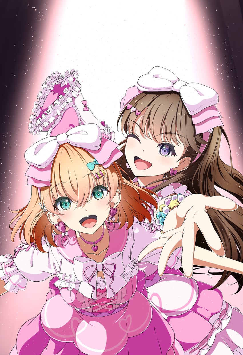 hinoshita kaho and fujishima megumi (love live! and 1 more) drawn by amagi_(volfuji)