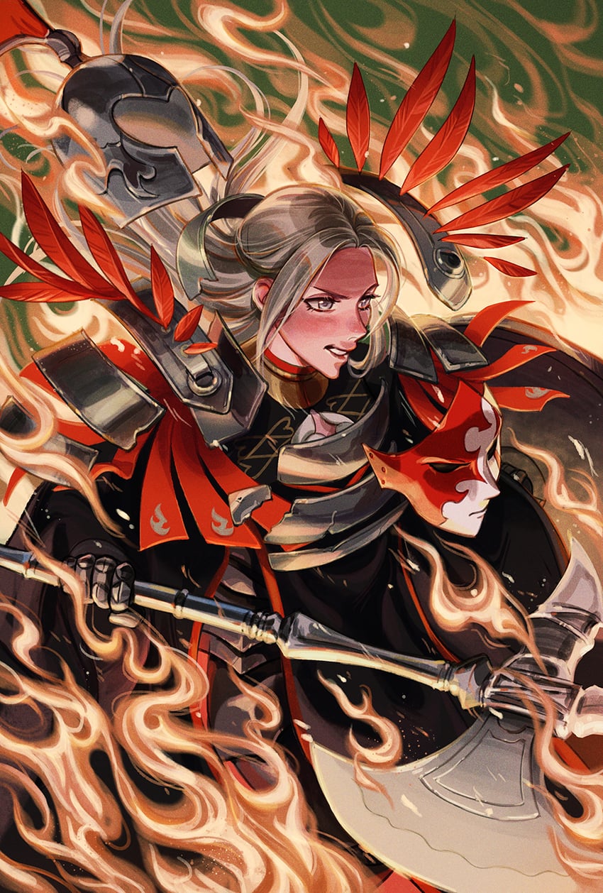 edelgard von hresvelg and flame emperor (fire emblem and 1 more) drawn by munette