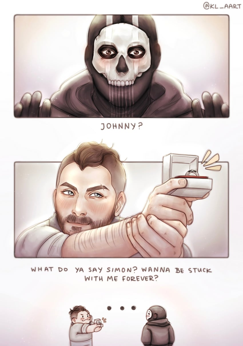 ghost and soap (call of duty and 1 more) drawn by kay_(kl_aart)