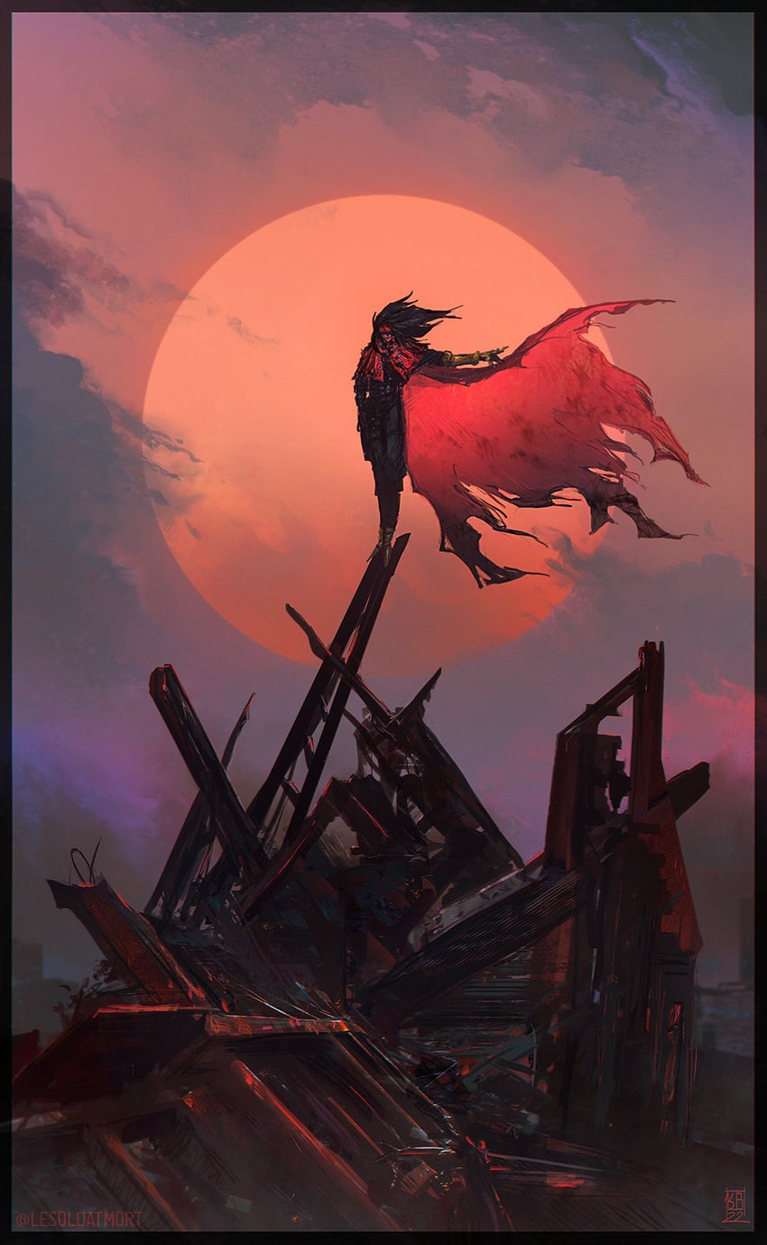 vincent valentine (final fantasy and 1 more) drawn by lesoldatmort