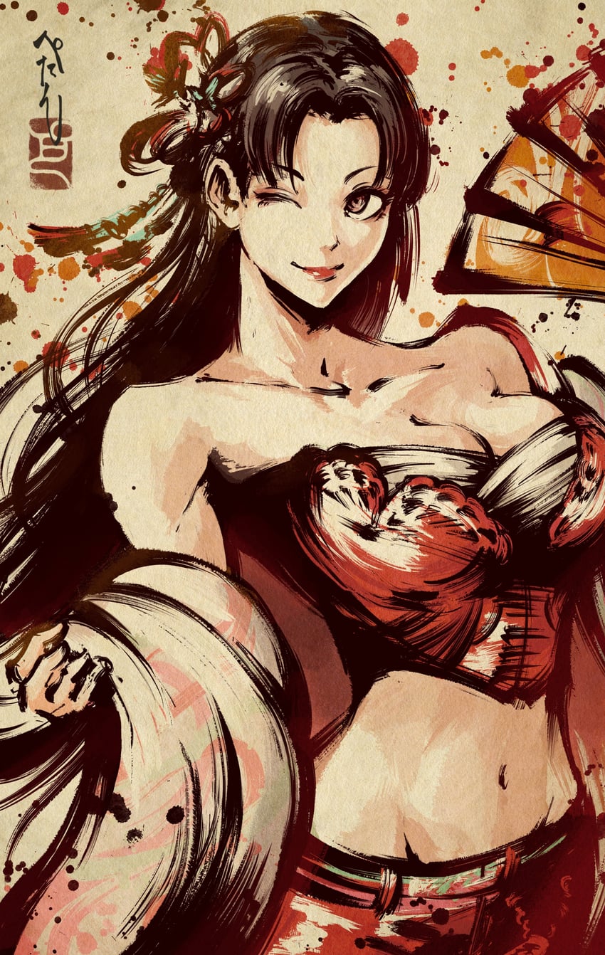 shiranui mai (street fighter and 1 more) drawn by pe51illust