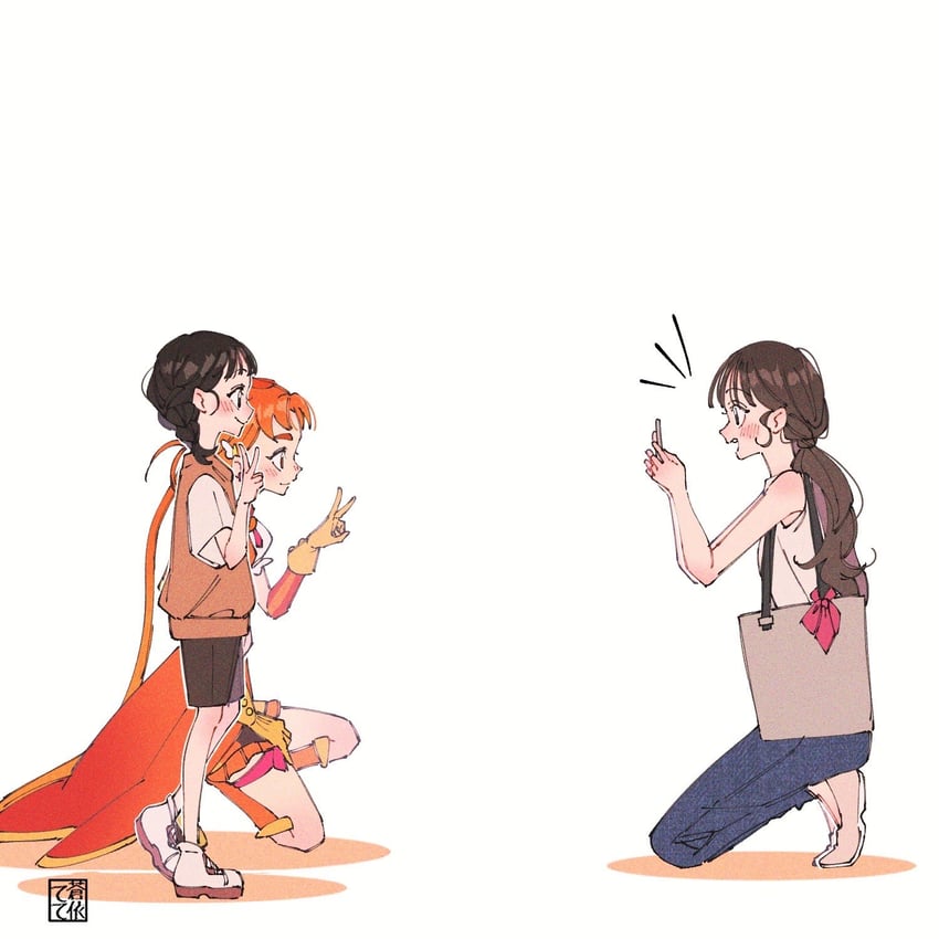 yuunagi tsubasa and cure wing (precure and 1 more) drawn by aoi_tete