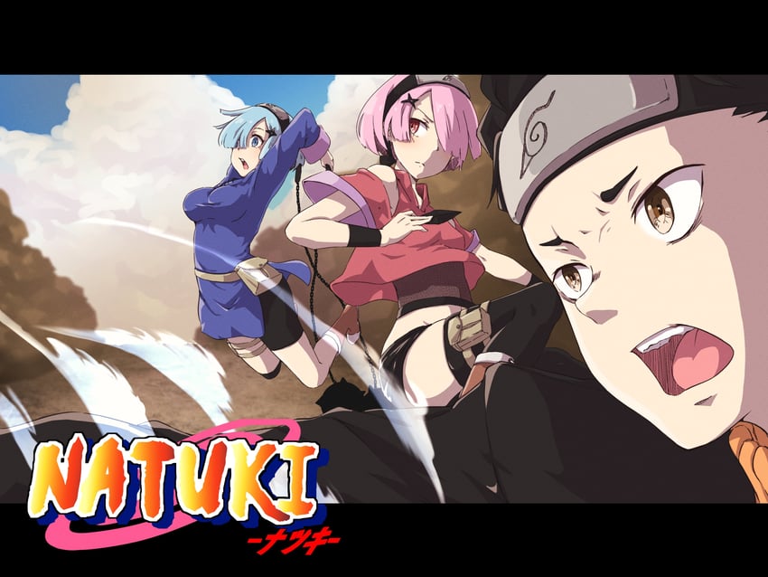 rem, ram, and natsuki subaru (naruto and 1 more) drawn by psyto_qy2