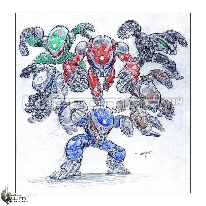 tahnok-kal, nuhvok-kal, pahrak-kal, gahlok-kal, lehvak-kal, and 1 more (the lego group and 1 more) drawn by the-ht-wacom-man