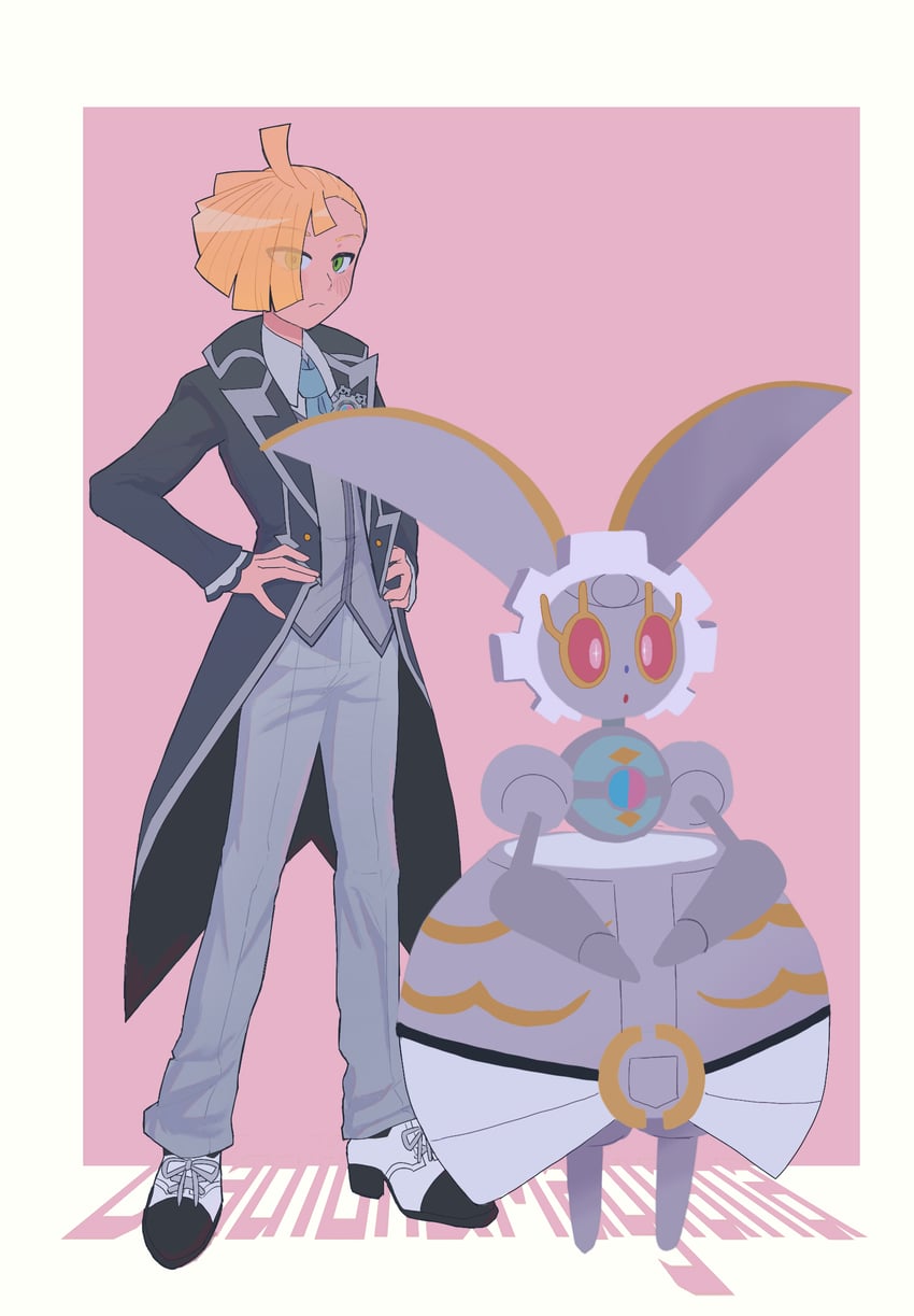 gladion and magearna (pokemon and 1 more) drawn by nanase_(trfok1)