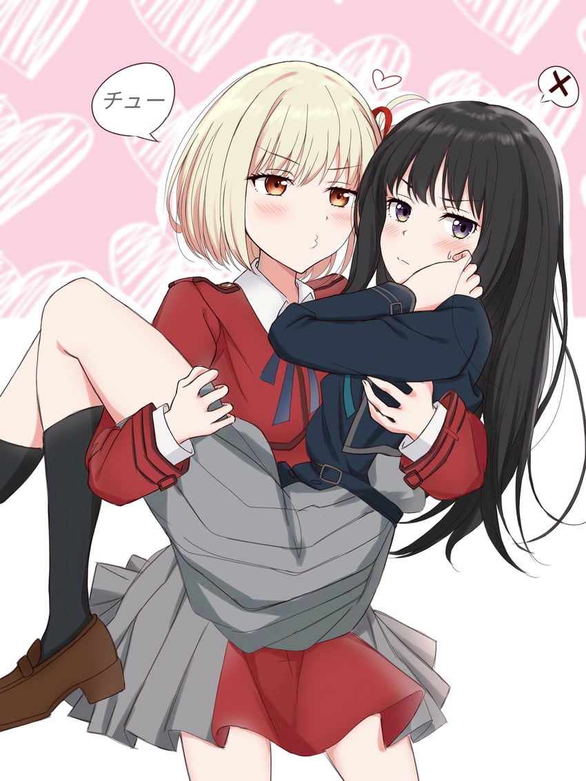 nishikigi chisato and inoue takina (lycoris recoil) drawn by saint_laurent_paris
