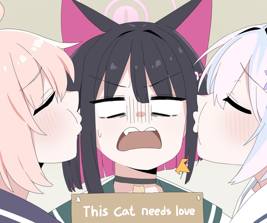 kazusa, natsu, and reisa (blue archive) drawn by b.t._(boob_tong)