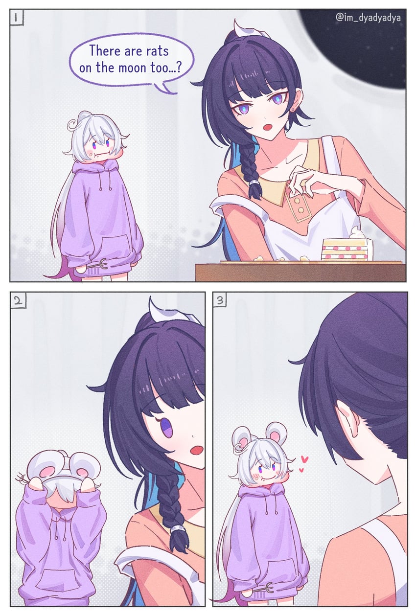 kiana kaslana and raiden mei (honkai and 1 more) drawn by dyadyadya