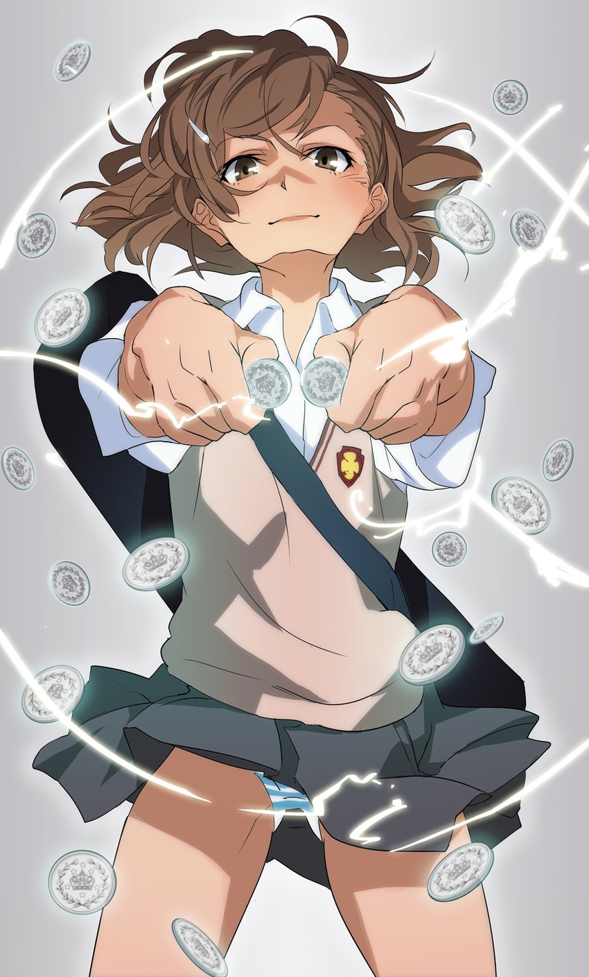 misaka mikoto (toaru majutsu no index and 1 more) drawn by hinokore