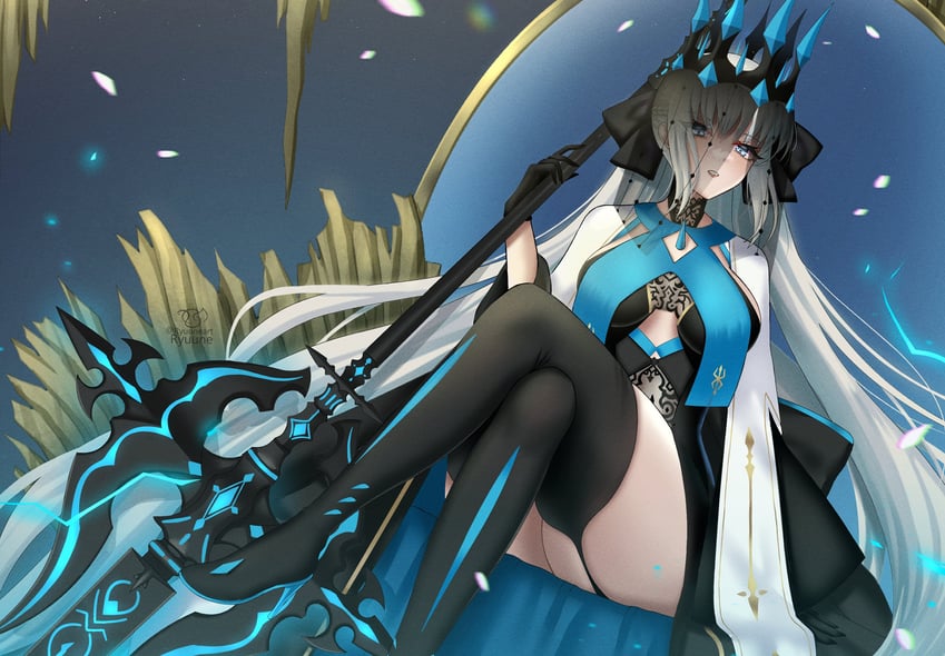 morgan le fay (fate and 1 more) drawn by ryuuneart