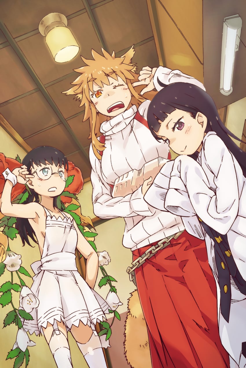 elza, arimura ellen, and tazuma claire (toaru majutsu no index and 1 more) drawn by gazing_eye and haimura_kiyotaka