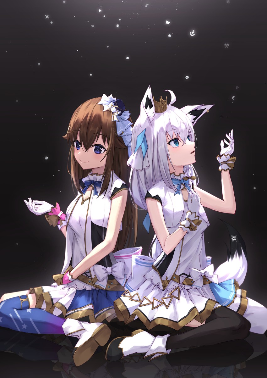 shirakami fubuki and tokino sora (hololive) drawn by masaki_(msk064)