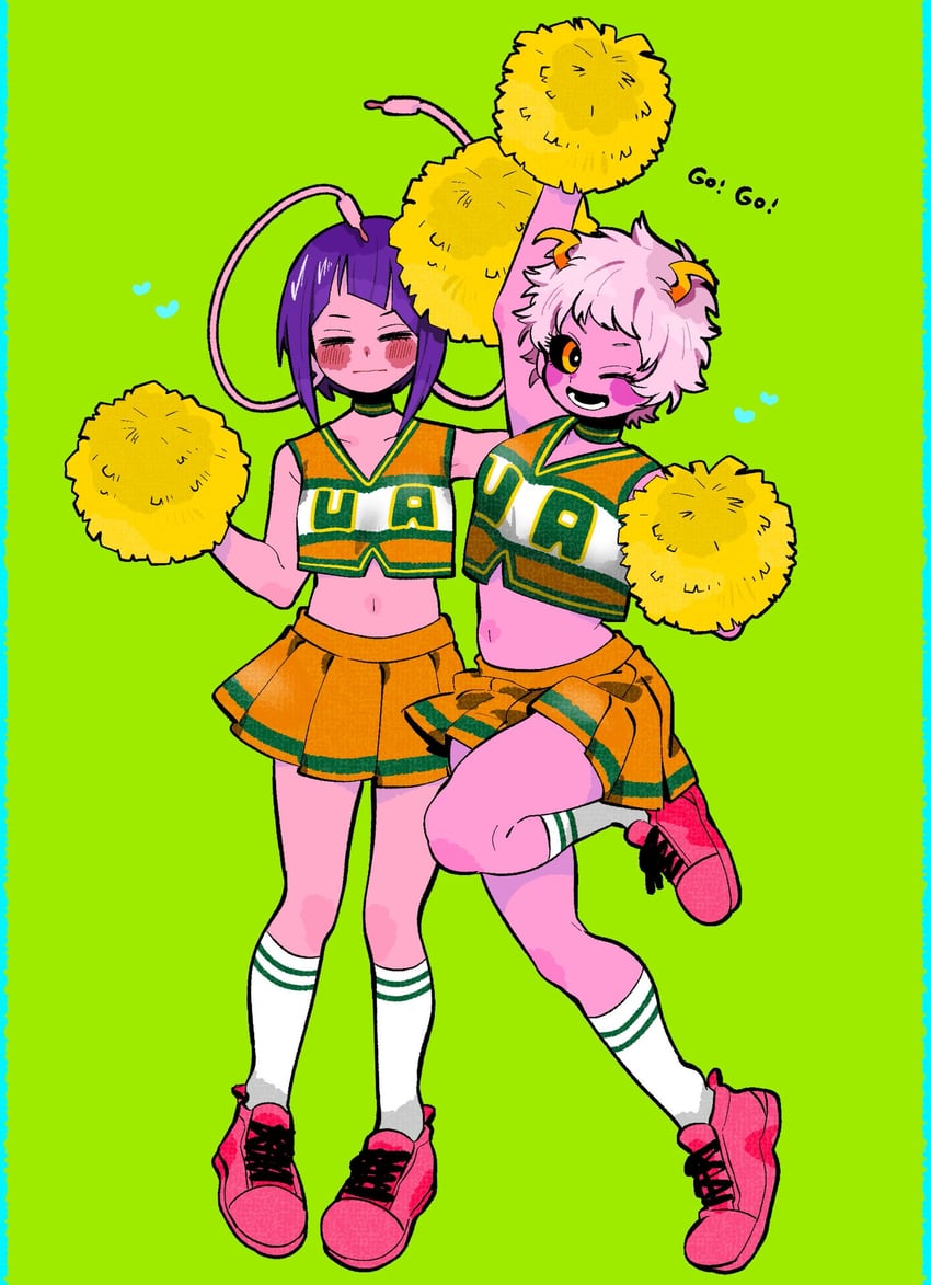 ashido mina and jiro kyoka (boku no hero academia) drawn by anna_(aannnaa3)