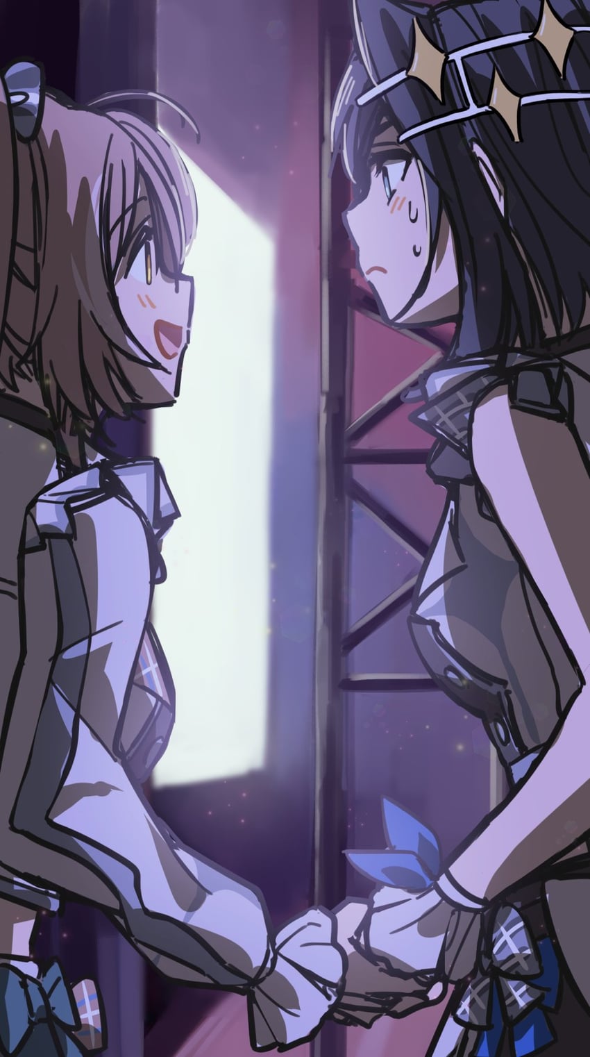 ouro kronii and nanashi mumei (hololive and 1 more) drawn by anco_(platanity)