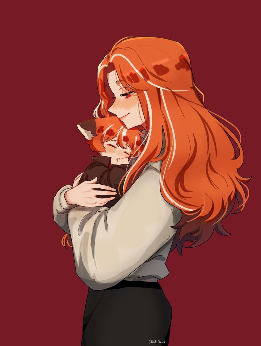 fundy and sally the salmon (minecraft youtube and 1 more) drawn by clint_oriel