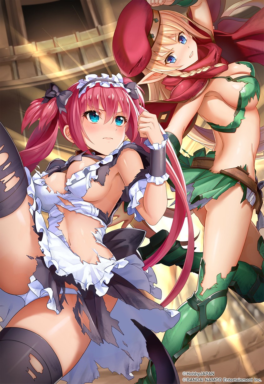 airi and alleyne (queen's blade and 2 more) drawn by oosaki_shin'ya