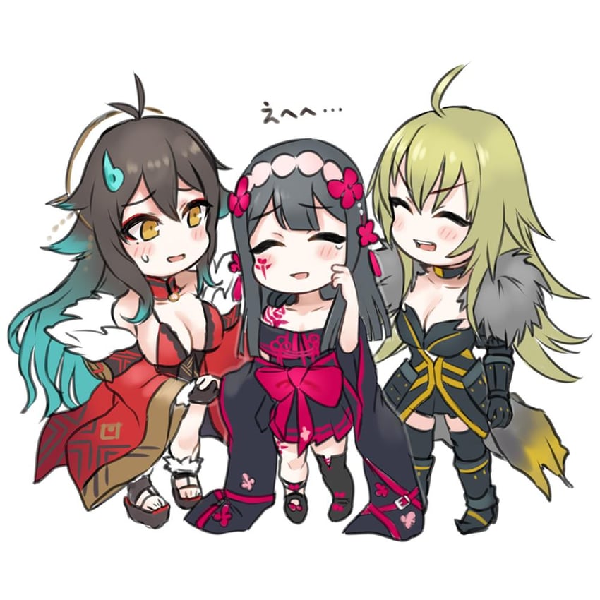 kageuchi suishinshi masahide, kageuchi soboro sukehiro, and kageuchi nagasone kotetsu (tenka hyakken) drawn by kurofuti