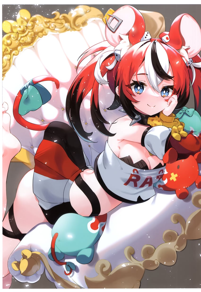 hakos baelz and mr. squeaks (hololive and 1 more) drawn by kutata