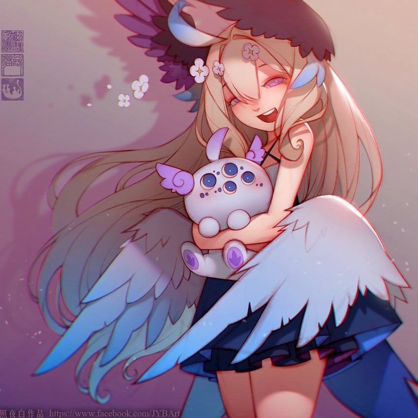 enna alouette and aloupeep (nijisanji and 1 more) drawn by zhaoyebai