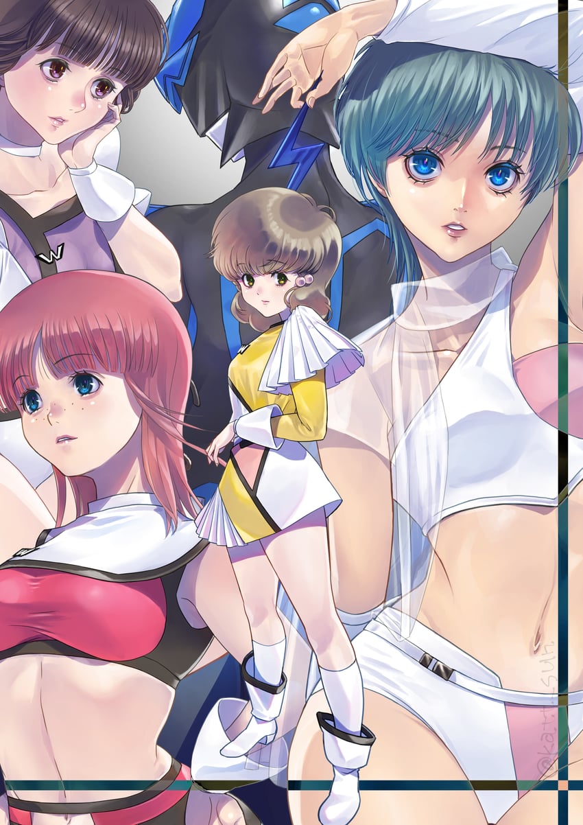 yume aoi, morimoto momoko, ogawa miku, wingman, and fuzawa kumiko (wingman) drawn by katt_sun