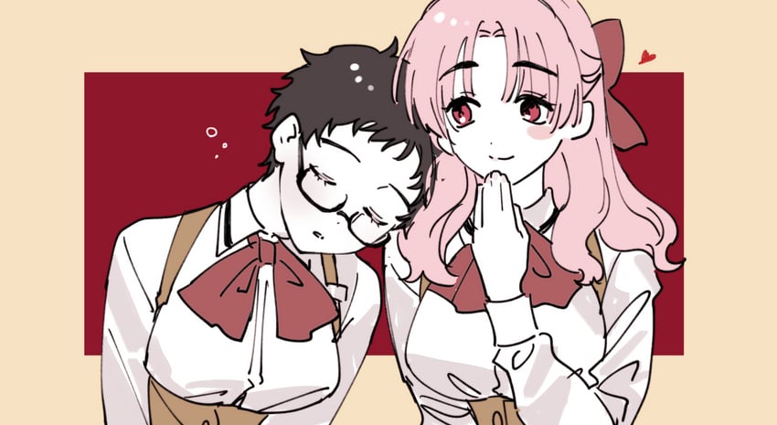 ueno koyori and meguro miyuki (sayonara wo oshiete) drawn by 1103sns