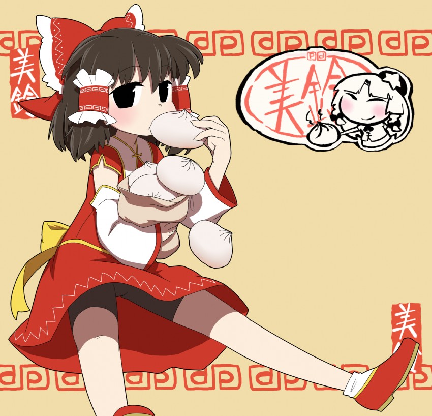 hakurei reimu and hong meiling (touhou) drawn by ume_(noraneko)