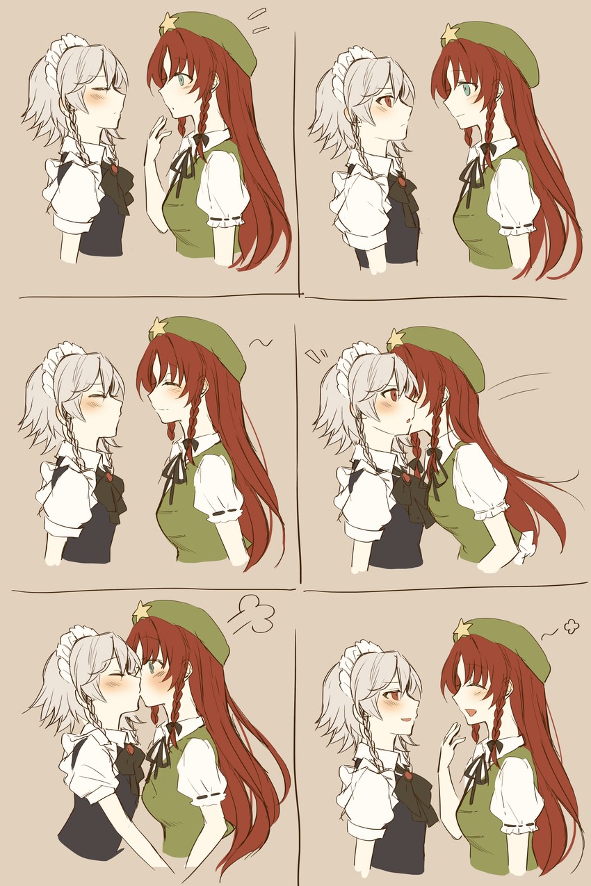izayoi sakuya and hong meiling (touhou) drawn by kanta_(pixiv9296614)