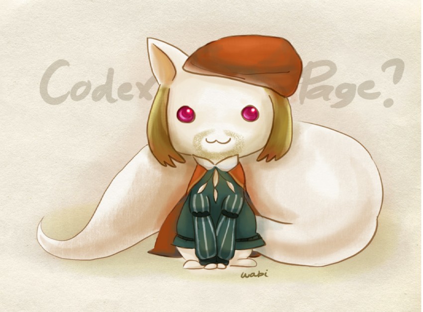kyubey and leonardo da vinci (mahou shoujo madoka magica and 2 more) drawn by wabitan