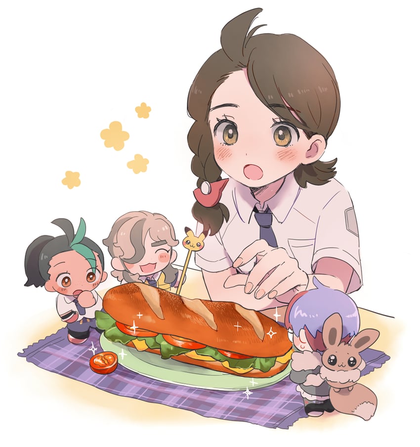 juliana, nemona, arven, and penny (pokemon and 1 more) drawn by 50yen_(gojiue)