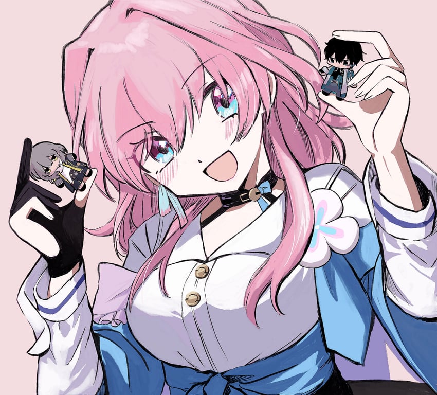 trailblazer, stelle, march 7th, and dan heng (honkai and 1 more) drawn by totto_(aya)
