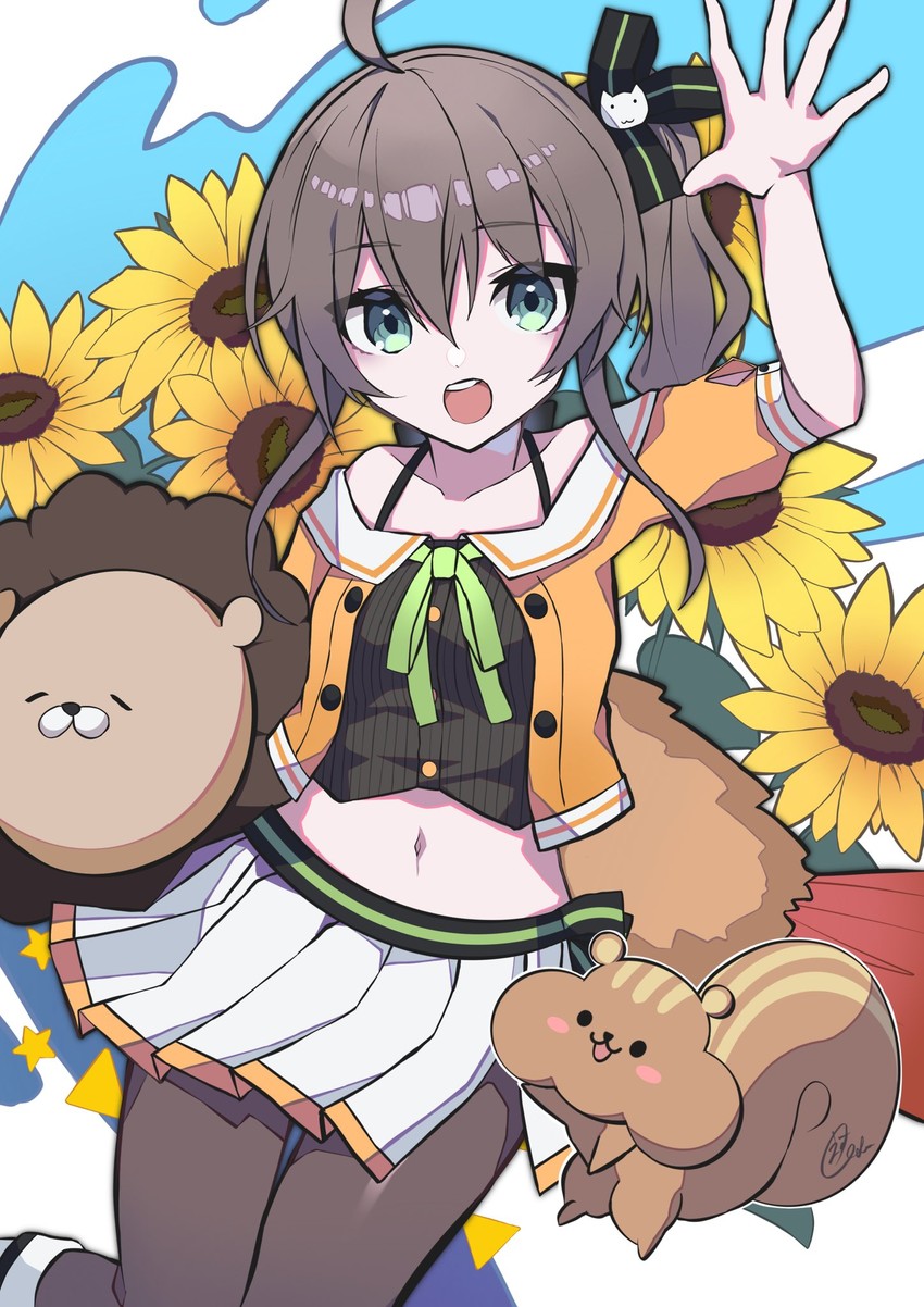 natsuiro matsuri, ebi frion, and matsurisu (hololive) drawn by esu_3101